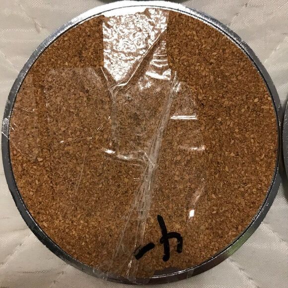 4 John Deere leather faced coasters with holder - Picture 5 of 5